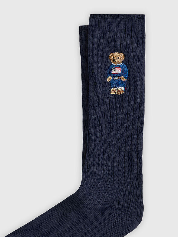Wool blend socks with Polo Bear embroidery - 2