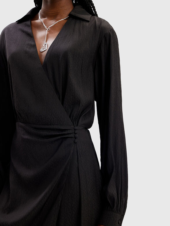 V-neck satin dress - 3