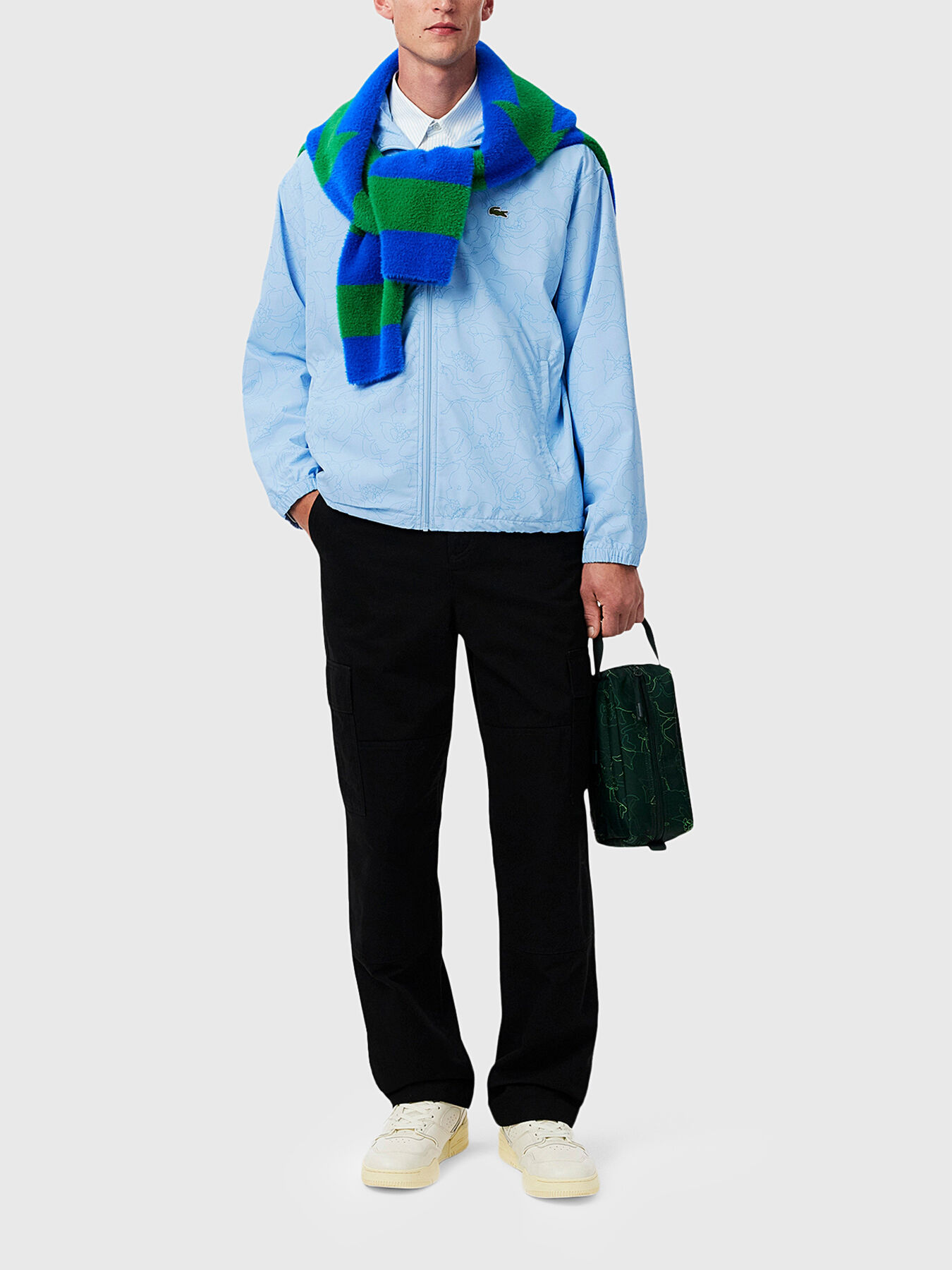 Transition jacket with monogram print brand LACOSTE