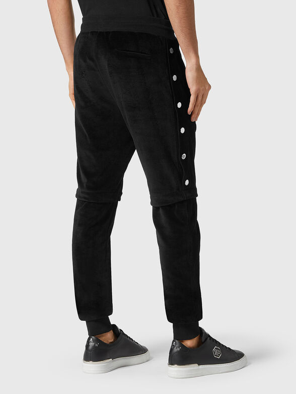 Logo accent jogging trousers in black  - 2