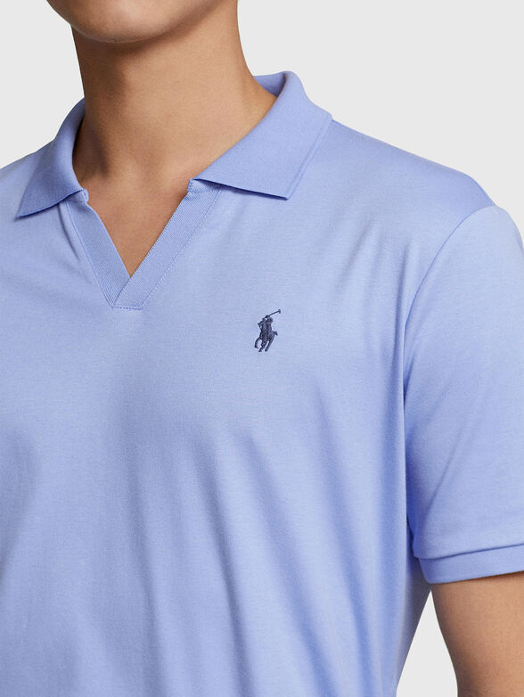 Polo-shirt with V-neck - 4