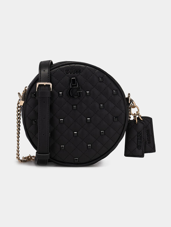 RUE ROSE black round crossbody bag with studs - 1