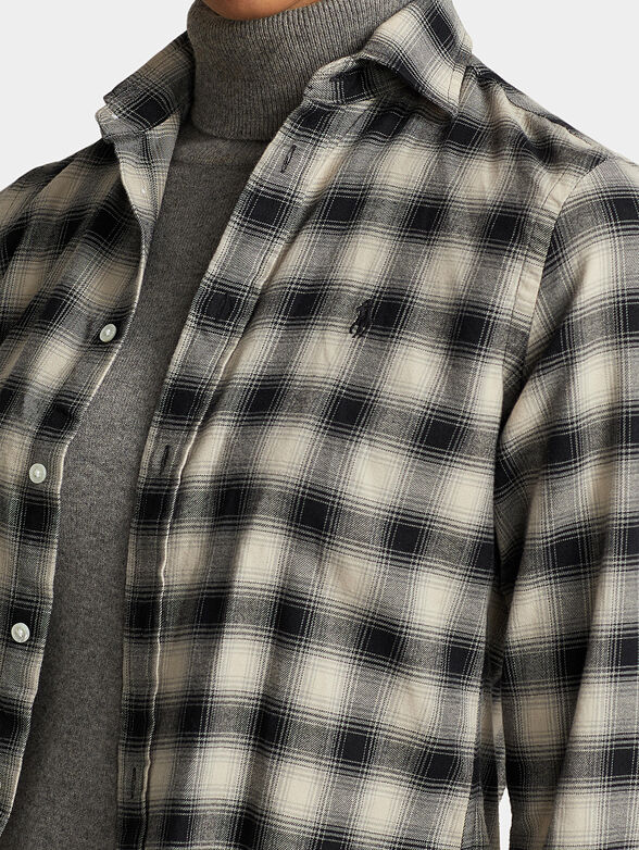 Cotton checked shirt - 3