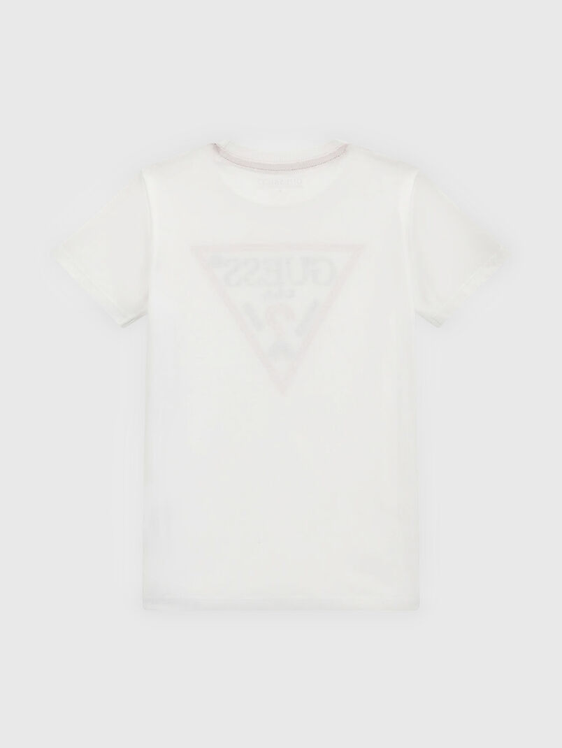 Black T-shirt with triangular logo print - 3
