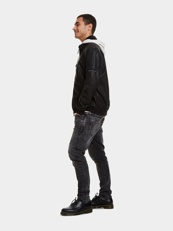 AQUILES Faux leather biker jacket - 3