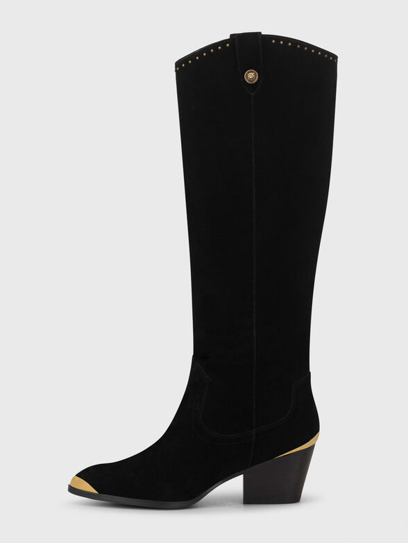 Black boots with gold accents  - 4