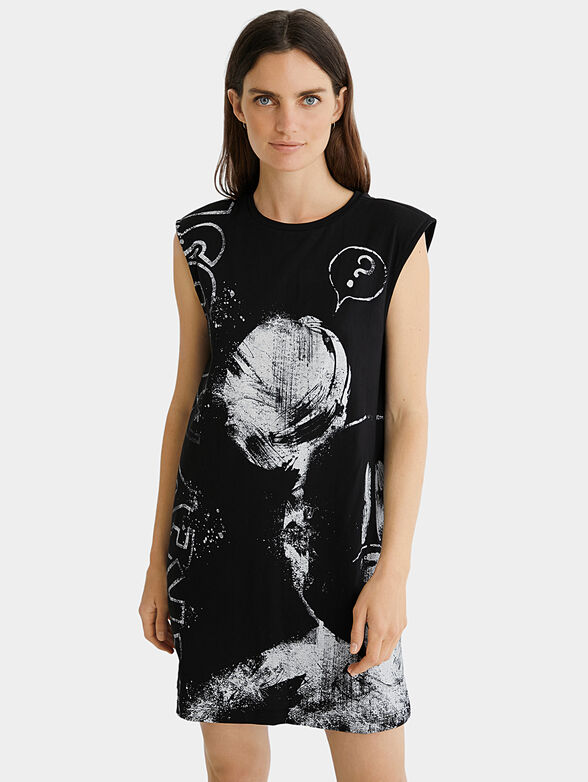 Mini dress with worn off effect - 1