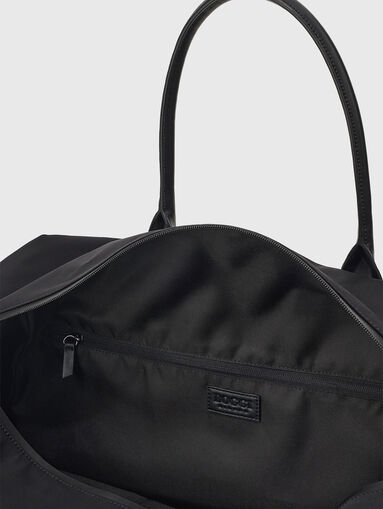 Black holdall with logo detail - 5