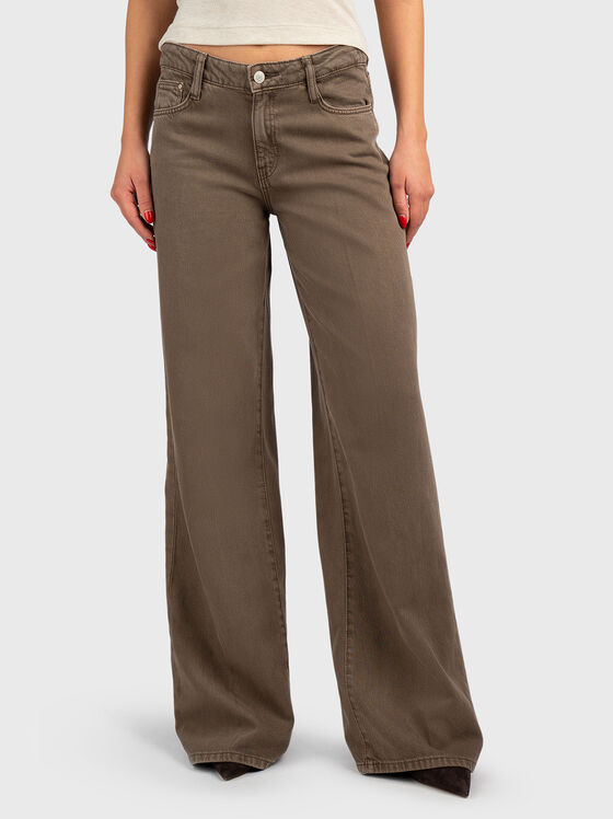 SEXY PALAZZO jeans in beige color - 1