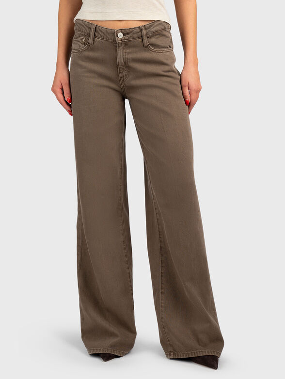 SEXY PALAZZO jeans in beige color - 1