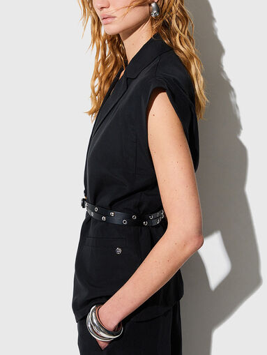 Linen blend vest - 4