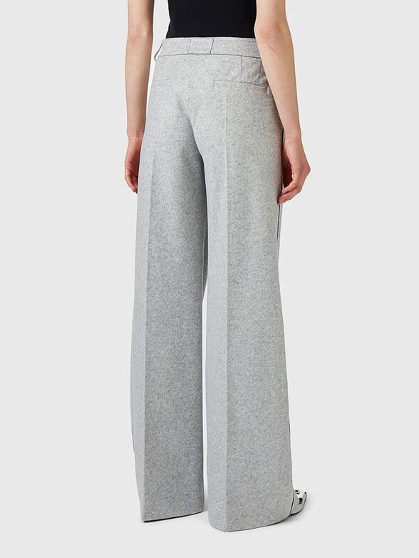 Wide leg wool blend trousers - 2