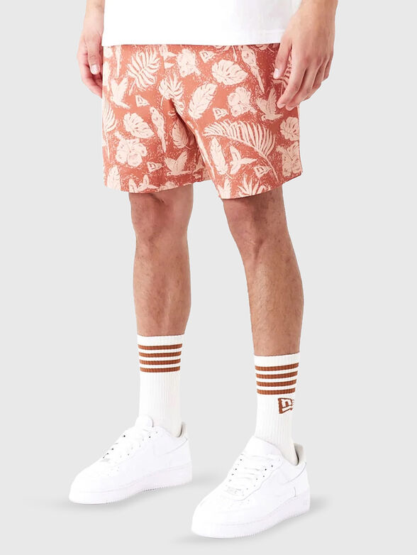Orange printed shorts - 1