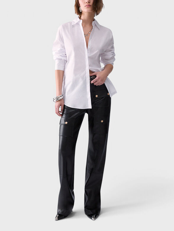 Cotton shirt with a design detail on the back - 2