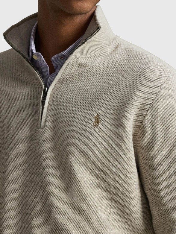 Cotton knitted sweatshirt - 4
