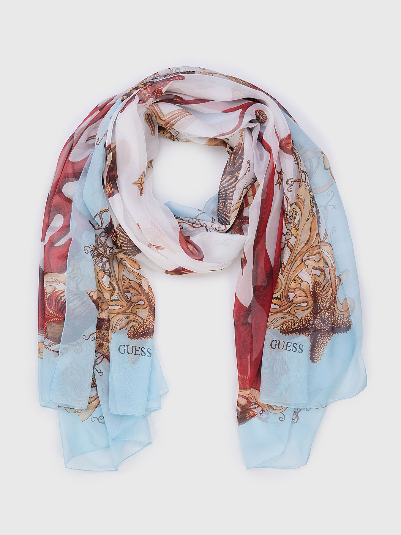 Scarf with print brand GUESS Globalbrandsstore en