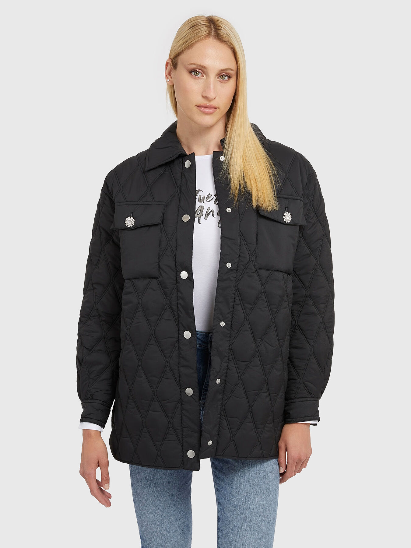 Guess black jacket hot sale