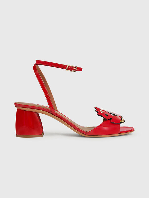 Leather heeled sandals - 1