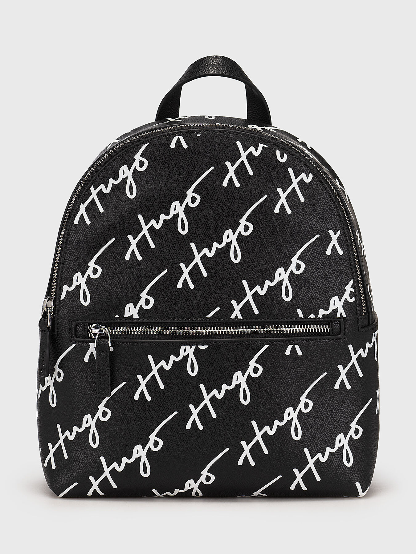 Black backpack with monogram logo print brand HUGO Globalbrandsstore en