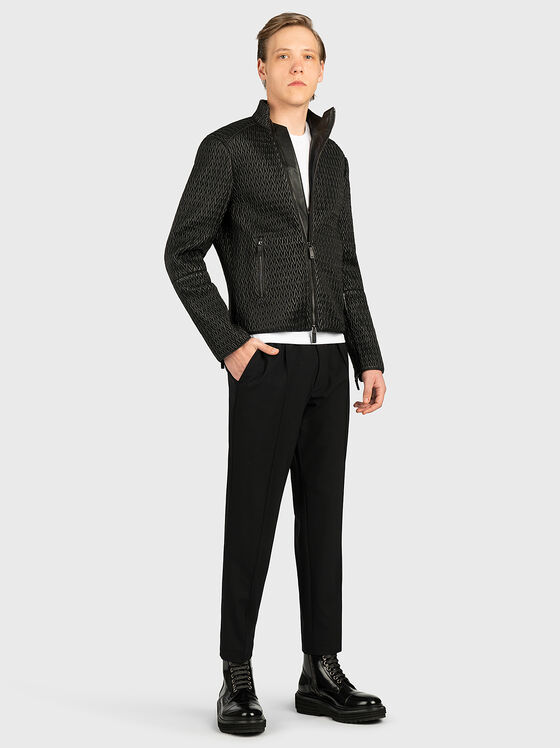 Wool blend trousers with an elastic waist - 1