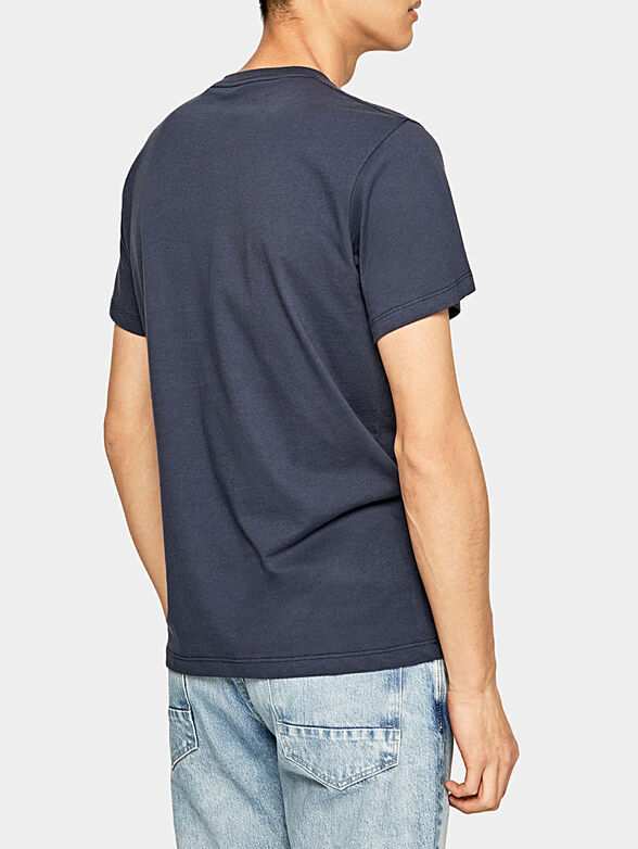 THEO T-shirt with logo print in blue - 4