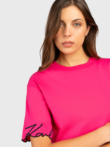 Black dress with accent sleeves - 4