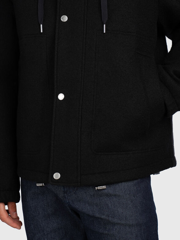 Woolen jacket with hood - 6