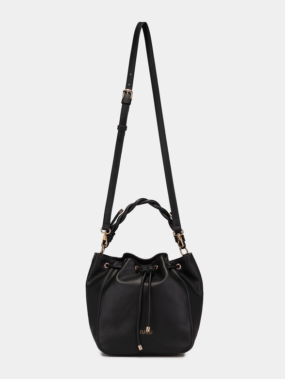 Bucket bag with golden logo accent - 2