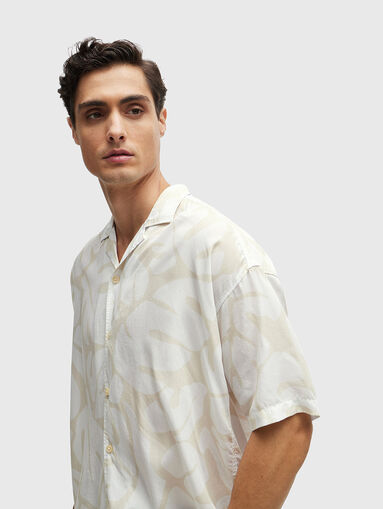 DREW lyocell shirt with floral motifs - 4