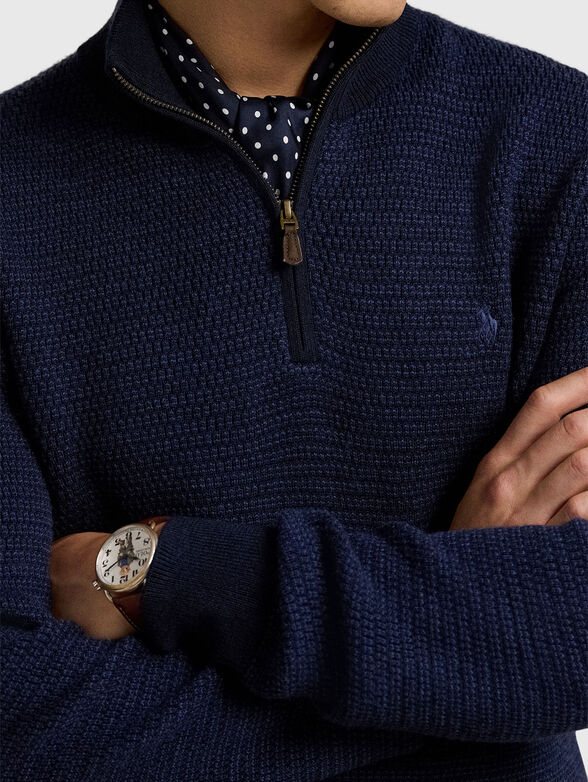 Wool sweater with zip - 4