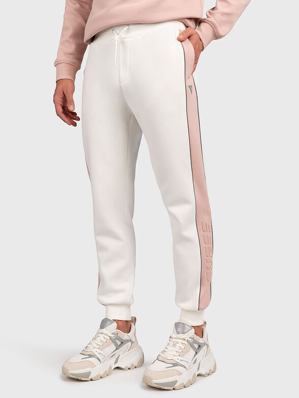 MERV blue sports pants with embossed logo - 1