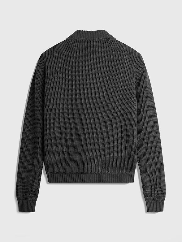 Black sweatshirt with zip - 5