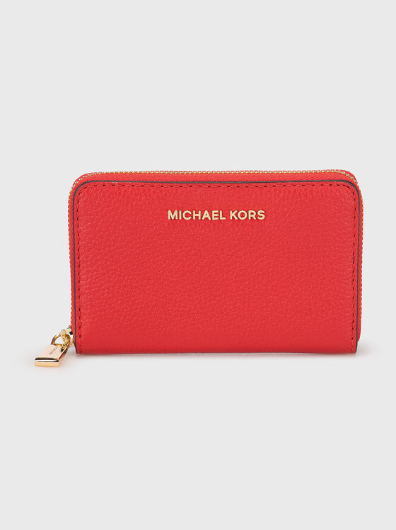 Leather wallet in red - 1