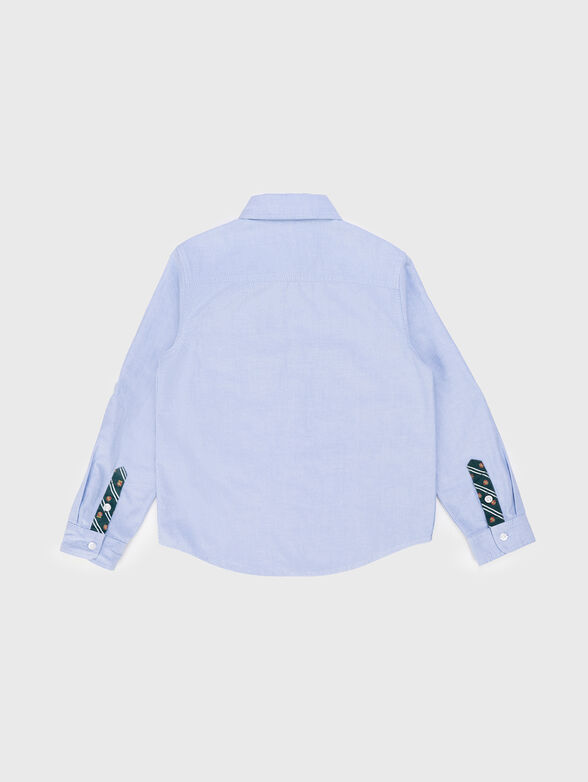 Embroidered oxford shirt in cotton - 2