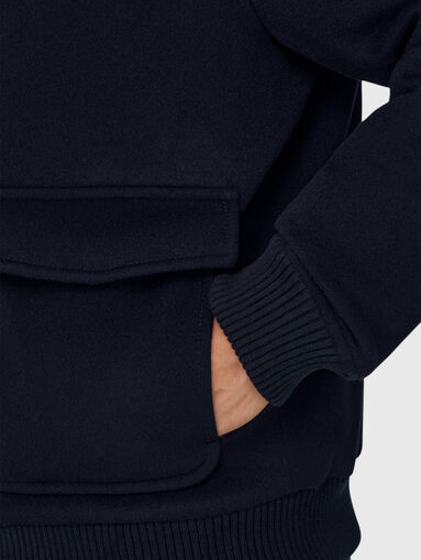Dark blue wool jacket - 4