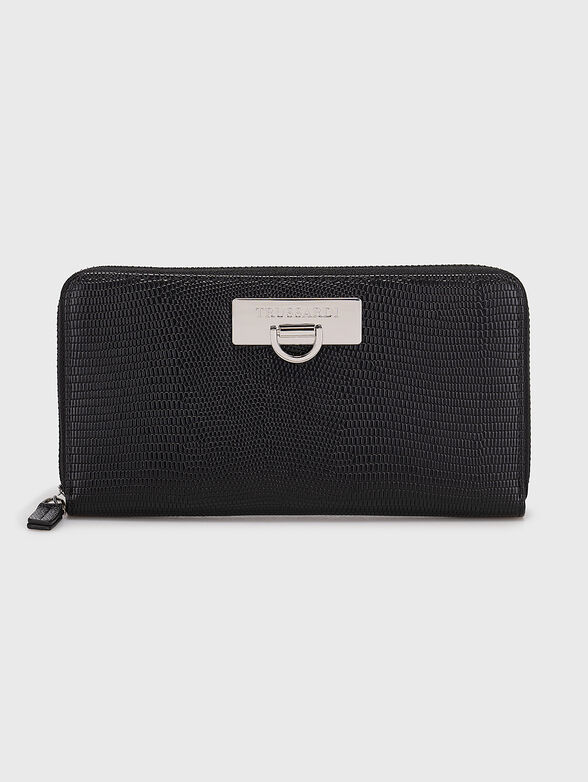 IVY black wallet with metal detail - 1