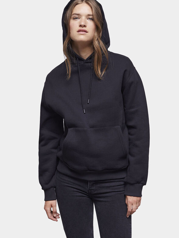 Black sweatshirt with accent back - 0