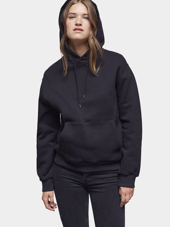 Black sweatshirt with accent back - 1