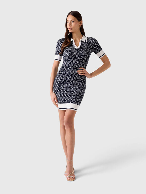 Mini dress with 4G logo print - 2