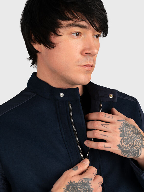 Wool blend bomber jacket - 3
