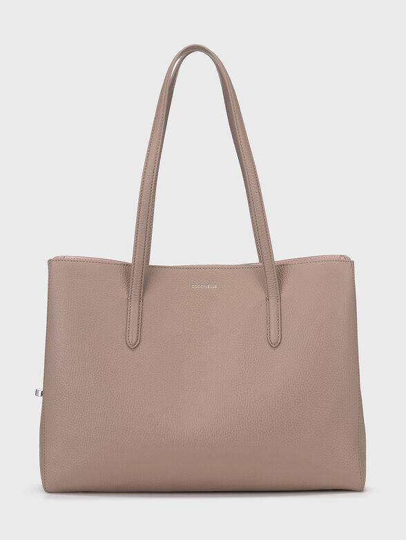 Beige leather bag  - 1