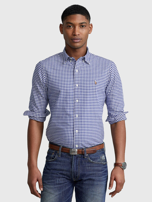 Logo detail check shirt  - 1