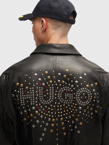 LYON leather jacket with removable sleeves - 3