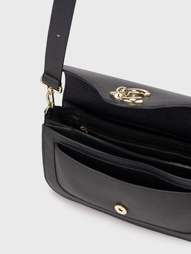 Leather bag with logo detail - 5