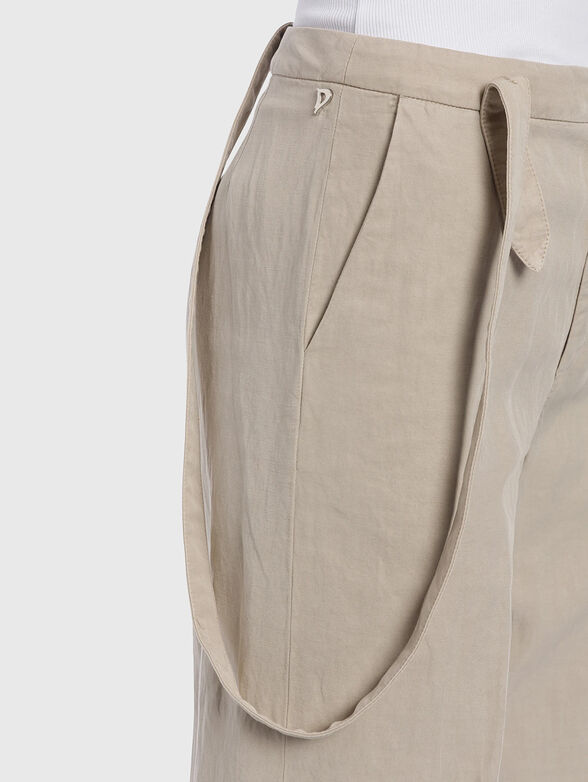 TECLA wide leg trousers in linen and lyocell - 3