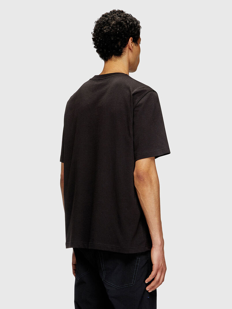 T-ADJUST-BIGOVAL black cotton t-shirt with logo  - 3