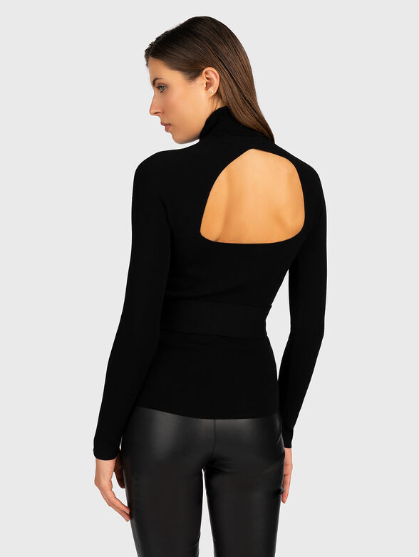 Black sweater with accent  - 2