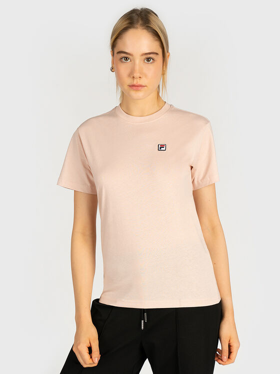 Памучна тениска NOVA в розов цвят - 1