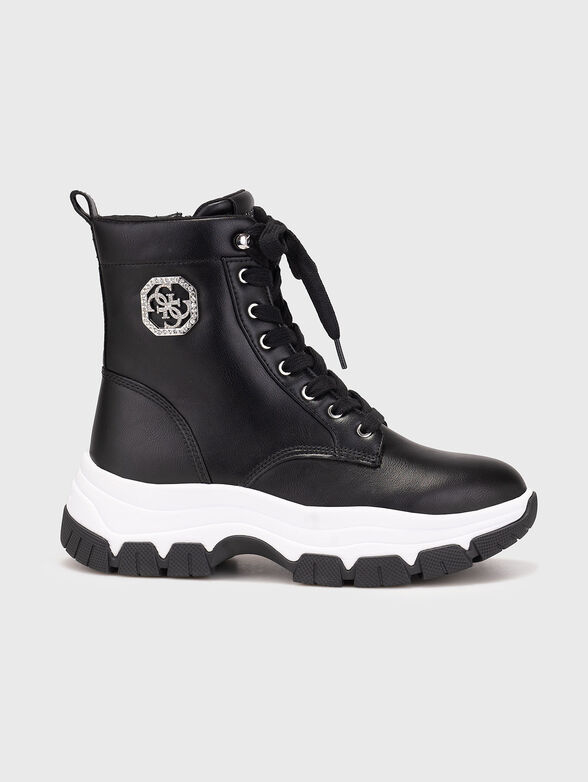 Boots with logo with applied crystals - 1