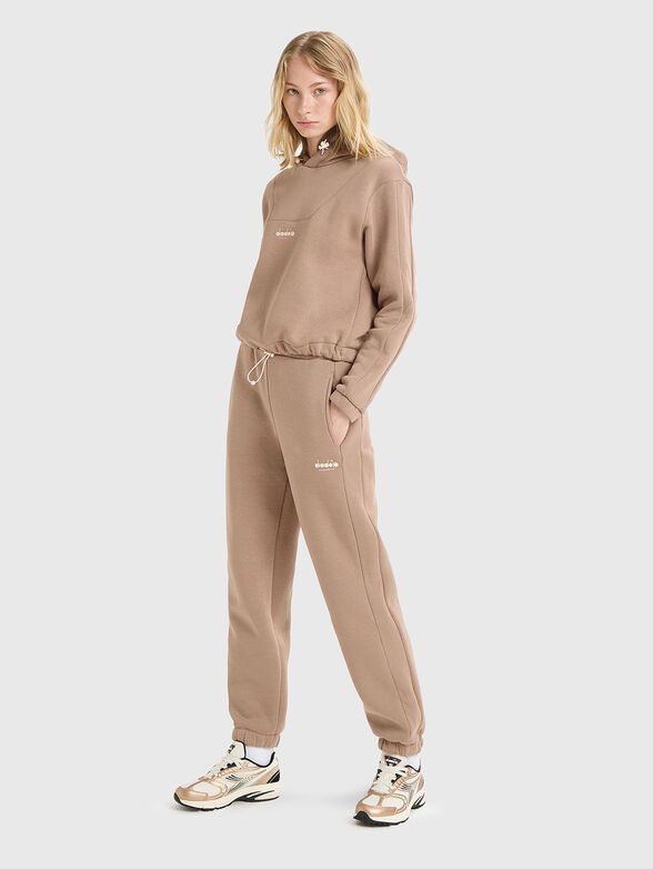 Beige hooded sweatshirt - 2